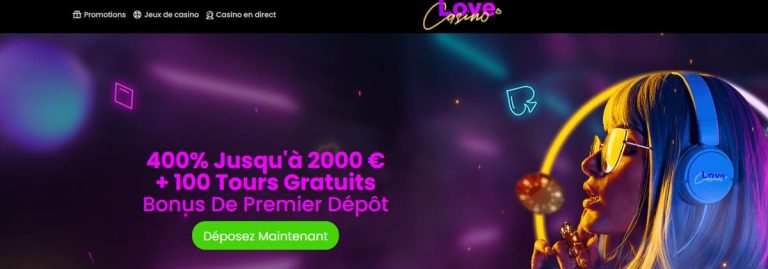 Love Casino page accueil
